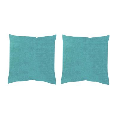 Kissenhülle HOME WOHNIDEEN "ELMER 2ER PACK MIT FÜLLUNG" Gr. 1, blau (petrol), B:40cm L:40cm, Polyester, Polyester, Kissenbezüge Image