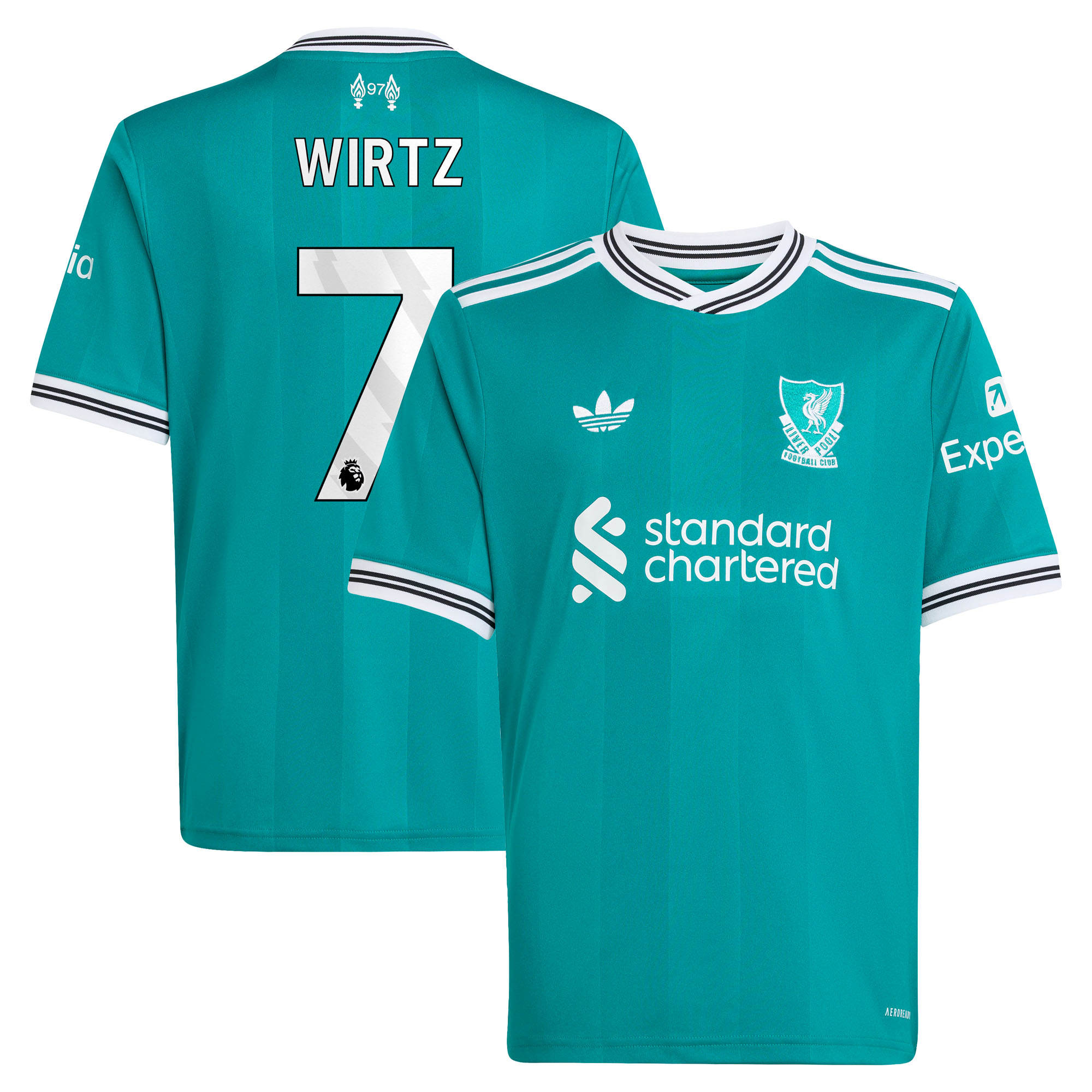 Liverpool adidas Ausweichtrikot 2025-26 - Kinder mit Aufdruck Wirtz 7 Image