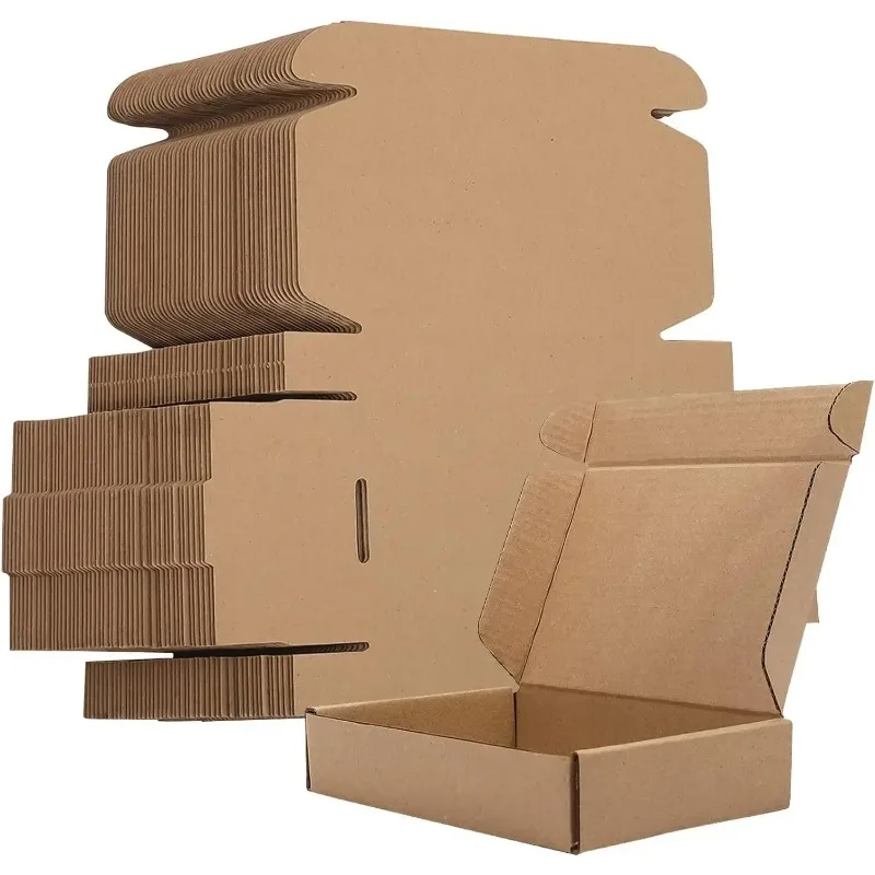 20/10 Stück quadratische Versandkartons aus Wellpappe – Versandkartons zum Verpacken, Versandkartons Image