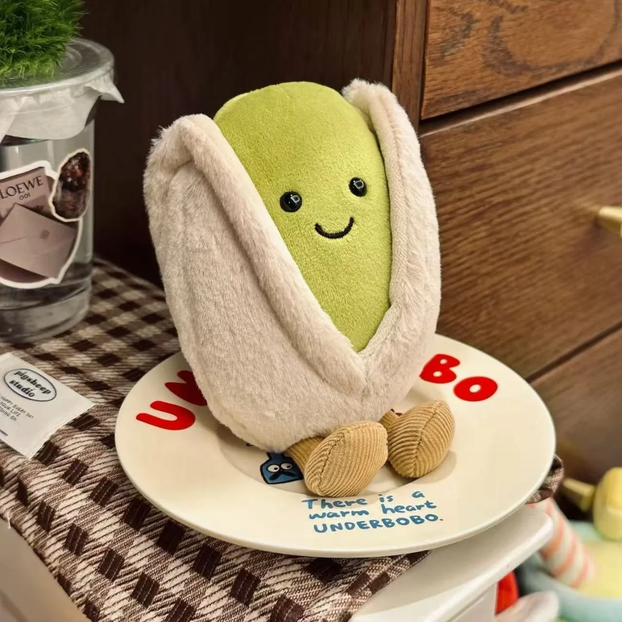 JELLYCAT 12 centimetri Pistacchio Bambola Del Fumetto Stile Britannico Pistacchio Peluche Pistacchio Peluche Decorazione Della Camera dei Bambini Regali Di Compleanno