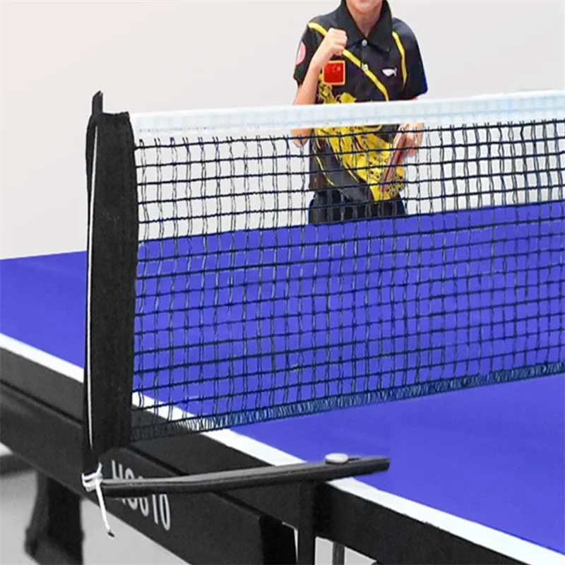 Polyester Baumwolle Ping Pong Tischtennisnetz Polyethylen Tragbarer Netzrahmen Standard Ping Pong Tischtennisnetz Sport Image