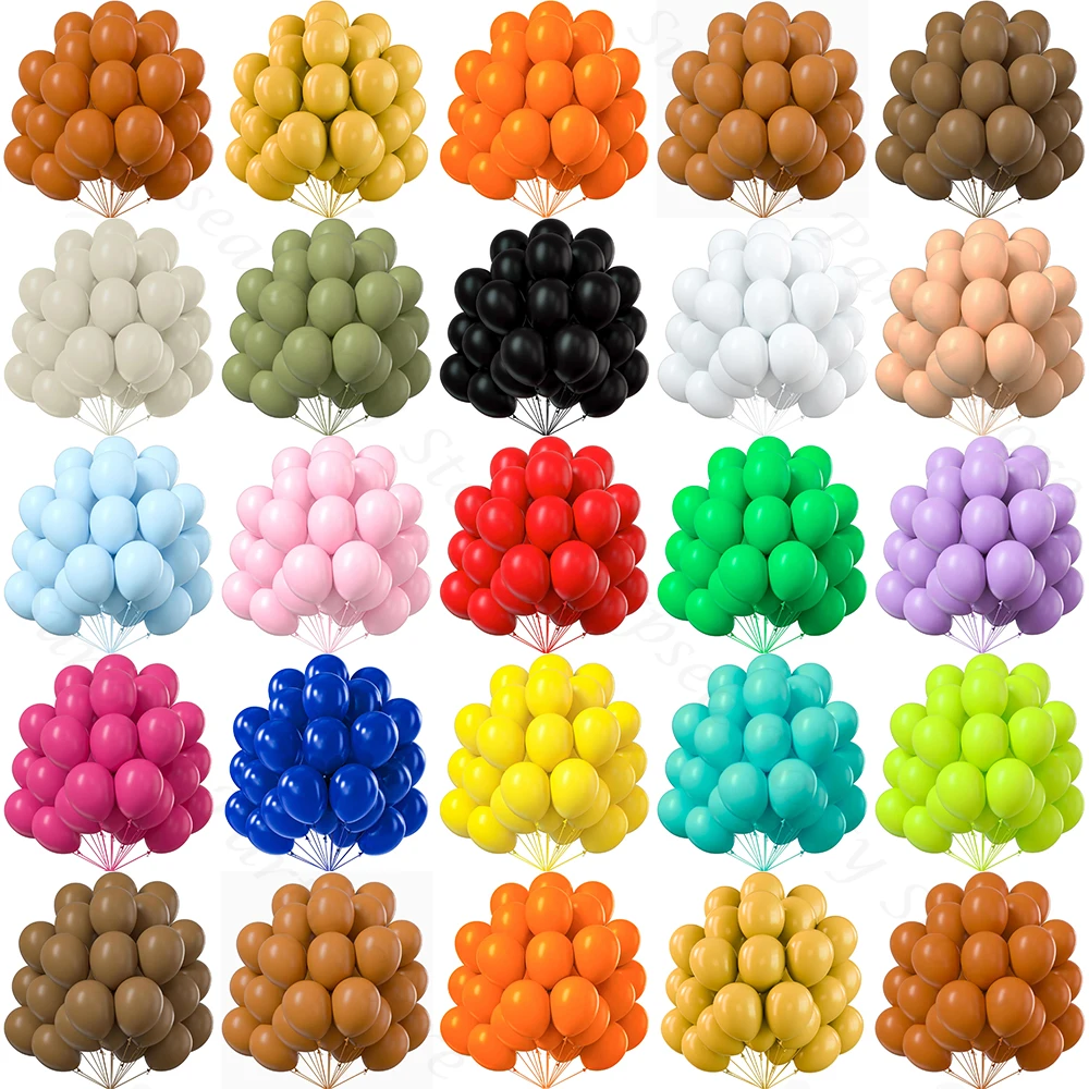 10/20/30/50 Stück 10/12 Zoll orange Latexballons braun rot Ballon Hochzeit Herbst Dekorationen Geburtstag Weihnachten Party Babyparty