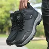 Retro Herren Wanderschuhe für Frühling Herbst Komfort Atem Anti-Rutsch-Wanderschuhe Outdoor Camping Wasserdichte Arbeitsschuhe Größen 39-46