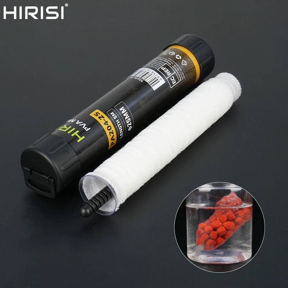 HIRISI Karpfenangeln PVA Mesh in Tube 25/37/44 mm Schnell auflösendes 5 m Angelköder-Feeder-Zubehör für Karpfenangeln ﻿ Image