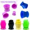 Tasse de mélange dentaire auto-solidification, tasse propre de laboratoire dentaire, bol de mélange Flexible en Silicone, équipement médical en caoutchouc, 4 pièces/ensemble