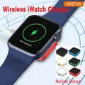Caricabatterie Wireless per orologio magnetico per Apple Watch 9 8 7 6 5 SE 4 3 2 adattatore Dock Ultra iWatch tipo C ricarica portatile a 8 Pin