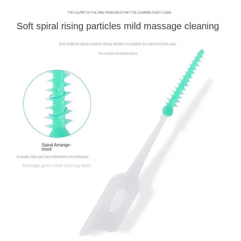 200Pcs Interdentalbürste Reinigung Weiche Gummi Zähne Dental Werkzeuge Reinigung Zwischen Zähne Zahnbürste Oral Hygiene Pflege Werkzeuge Image