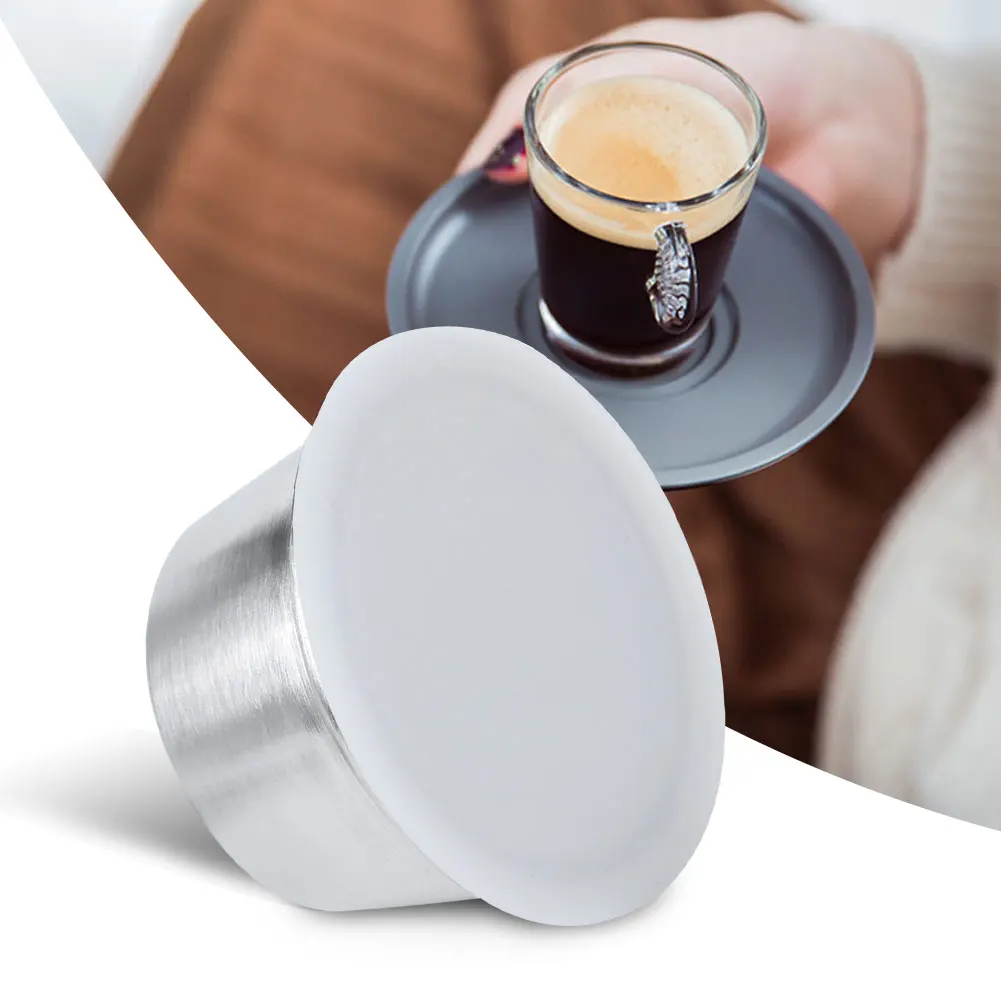 Wiederverwendbarer, nachfüllbarer Kaffeekapselbecher aus Edelstahl, passend für Dolce Gusto Kaffeemaschine Image