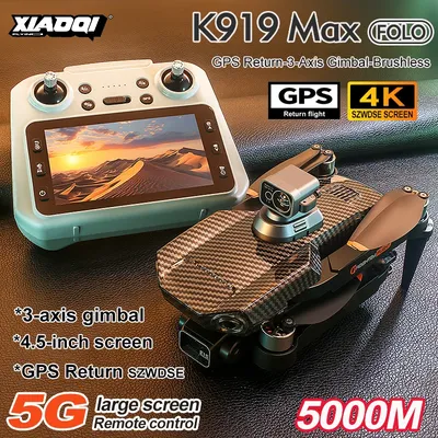 K919 MAX GPS Drone Professionelle 4K 3-Achsen Gimbal HD Dual Kamera Hindernis Vermeidung Bürstenlosen Motor 5G WIFI FPV RC Quadcopter Spielzeug