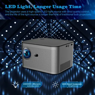HY350 Projector 1920 X 1080 LCD Android 11 4K 2G 32G 300 ANSI Wifi6 BT5.0 Cinema Outdoor Portable Projector