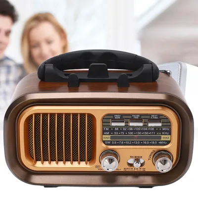 Bluetooth-Radio-Lautsprecher, tragbarer Vintage-Radio-Lautsprecher, 3-Bänder, multifunktionales Bluetooth-AM-FM-Radio für drinnen und draußen