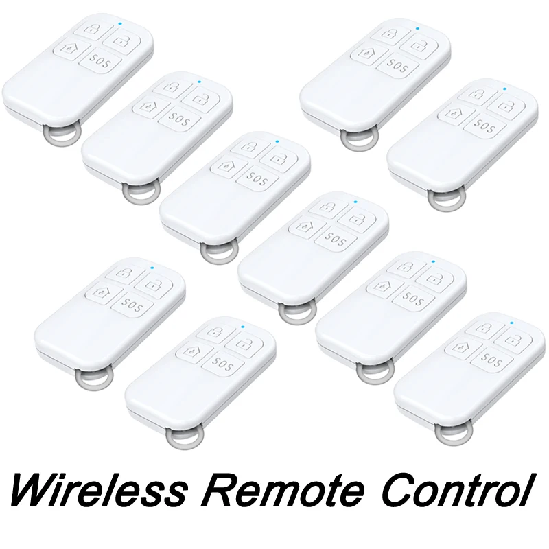 433 MHz drahtlose Fernbedienung, weißer Unscharfschalter, 4 Tasten für Smart Home Security Einbruchmeldeanlage Image