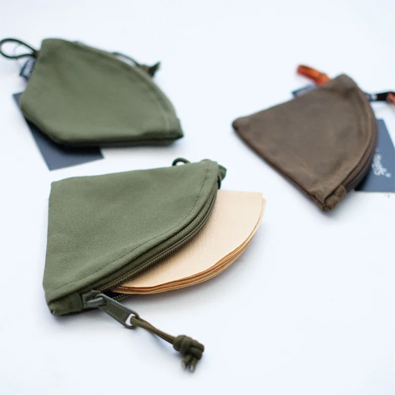 60 01 02 Filter Aufbewahrung organisator Segeltuch tasche über Kaffee beutel gießen Camping im Freien Erfüllung Papier box Filter Hausgarten Image