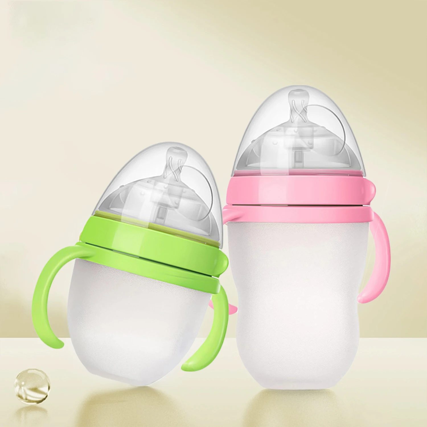 BiSantos avec poignée en silicone pour bébé, accessoires de photographie, garçons et filles, 0-36 mois, 150ml, 240ml