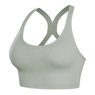 Women's Bra Top Sports Bra Underwear Racerback Calories Burned Sports Criss-Cross Back Solid / Plain Color Sport Activewear Black Yellow Running Fitness Yoga