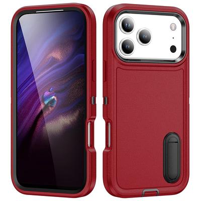 Phone Case For iPhone 17 Air 16 15 14 Pro Max Plus 16e 13 Pro Max Back Cover Kickstand Shockproof Retro TPU PC