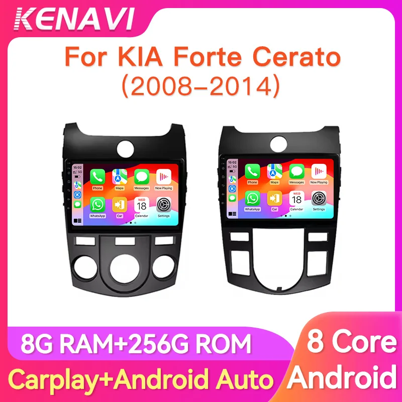 2 Din Android Car Stereo Radio For KIA Forte Cerato 2008-2014 Multimedia Video Player Navigation GPS Carplay Auto DVD Head Unit