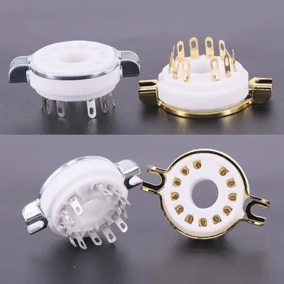4PCS 12Pin B12C Tube Socket Valve Base Power Lamp Jack For Audio 6HF5 6C10 6GE5 8GU7 8AC9 9MN8 6EA4 50CA10 6CA10 Tube AMP