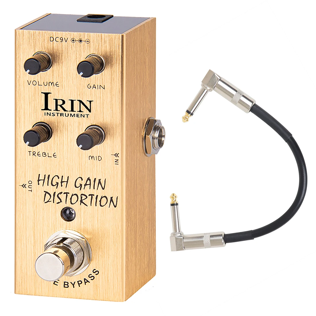 IRIN AN-14 High Gain Distortion Effect Pedal for Electric Guitar from AC/DC Crunch to Heavy Metal with Full Range EQ With Cable