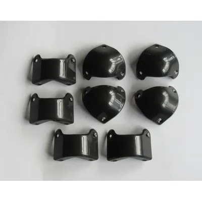8 Pack Plastic Front Rear Black Plastic Guitar AMP Amplifier Cabinet Corner With Screws For Marshall