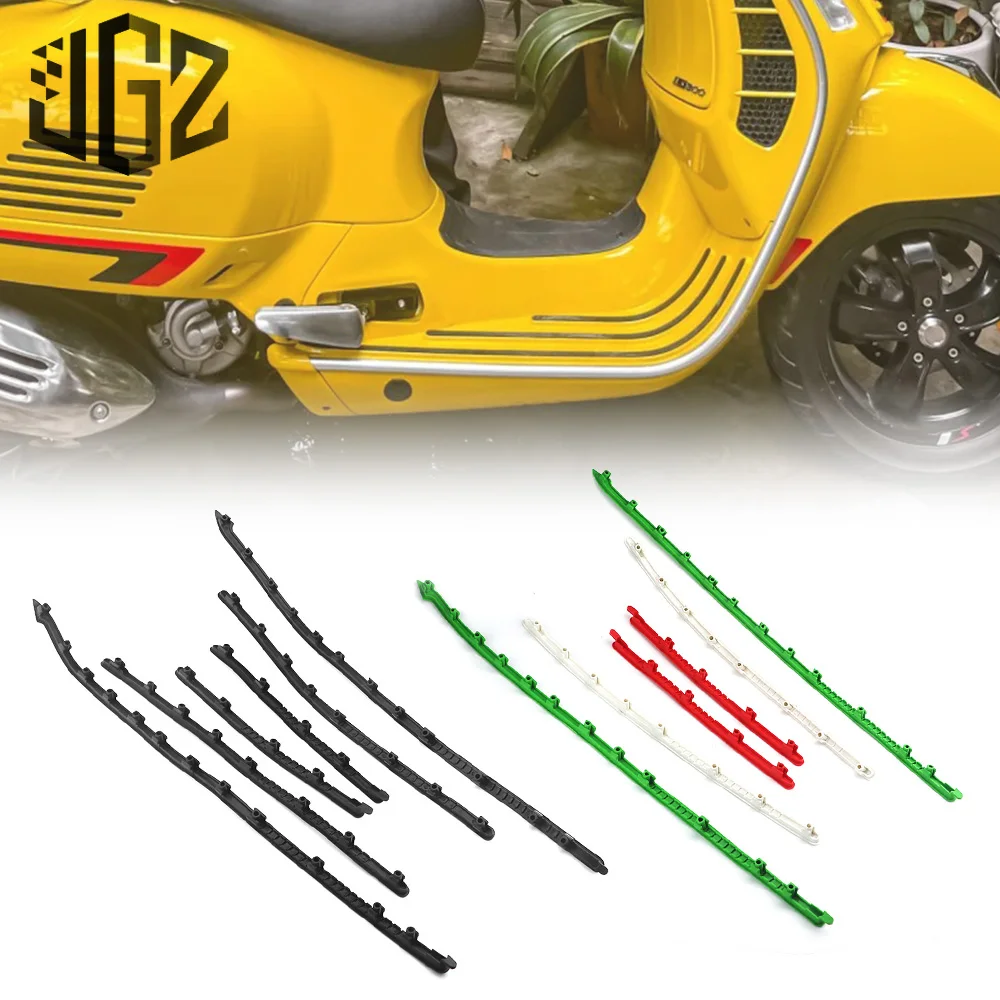 For VESPA GTS 150 250 300 GTV 300 2013-2024 Motorcycle Accessory Footboard Rubber Strips Multicolour Pedal Decoration Strip