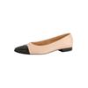 Ballerina PAUL GREEN "Paul Green Ballerinas Leder", Damen, Gr. 37,5, schwarz (schwarz, beige), Leder, elegant, Schuhe