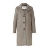 Langmantel S.OLIVER, Damen, Gr. 40, taupe melange, Web, Obermaterial: 70% Polyester, 30% Wolle. Futter: 100% Polyester, unifarben, casual, gerade kniebedeckend, V-Ausschnitt, Langarm, Mäntel, mit Reverskragen und Wolle