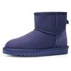 Winterboots ARA "Alaska", Damen, Gr. 39, blau (dunkelblau), Veloursleder, Lammfell, unifarben, sportlich, Schuhe, Winterboots, Stiefel in bequemer Weite G (=weit)