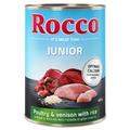 6x400g Junior volaille, gibier, riz Rocco - Nourriture pour chien