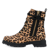 Schnürboots MARCO TOZZI BY GMK, Damen, Gr. 38, braun (leoprint), Textil, animal-print, modisch, Schuhe, Blockabsatz, Schnürstiefelette im Animal Look