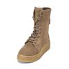 Stiefelette MARC O'POLO "mit praktischem Innenzipper", Damen, Gr. 36, grau (schwarz taupe), Obermaterial: 100% Leder (Rind), unifarben, Schuhe
