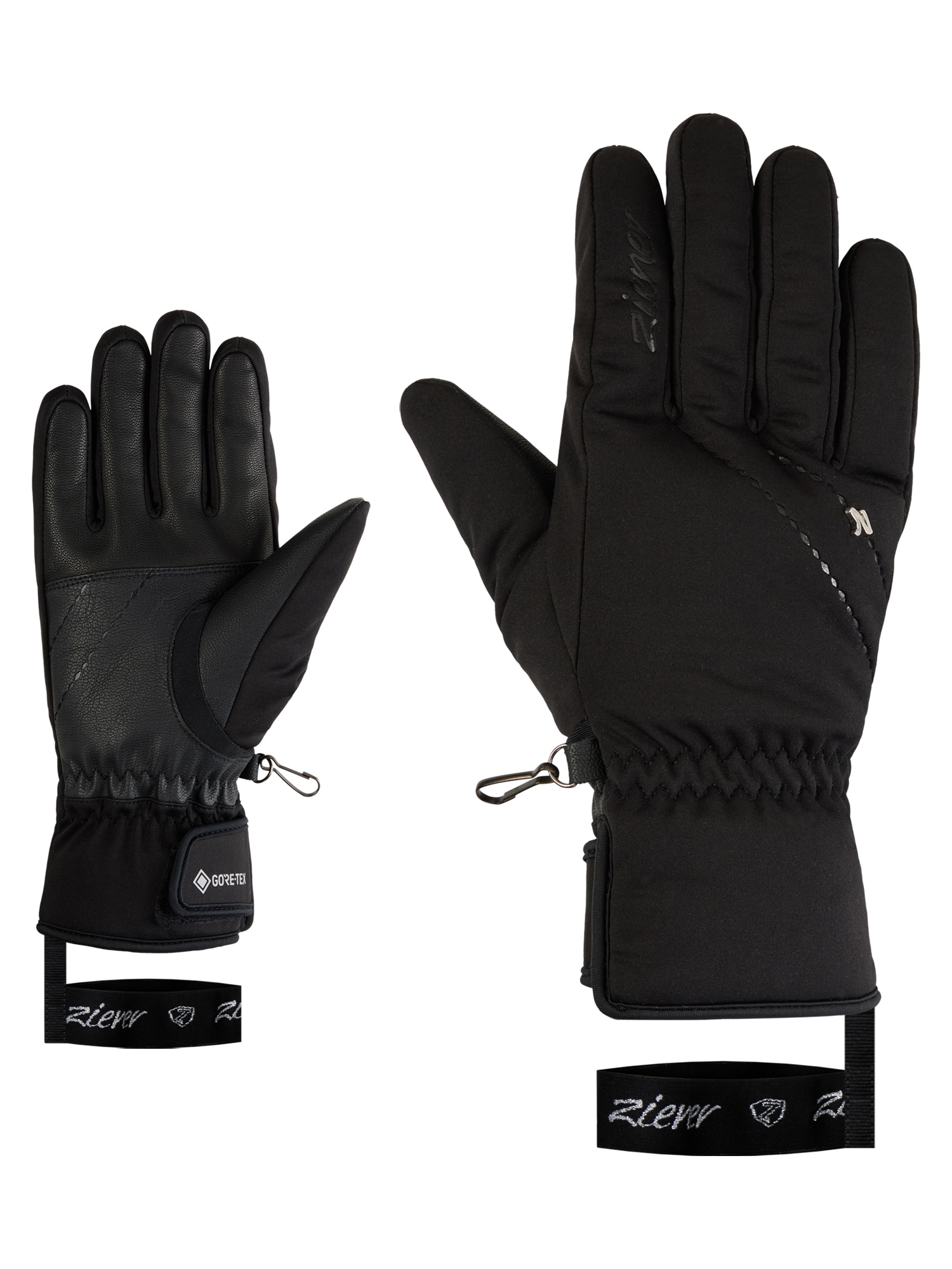 Skihandschuhe ZIENER "KAINOA-Z GTX glove lady", Damen, Gr. 6,5, schwarz, Materialmix, Handschuhe Image