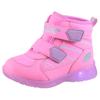 Klettstiefel SKECHERS "ILLUMI-BRIGHTS", Kinder, Gr. 22, bunt (pink, multi), Lederimitat, casual, Schuhe, Winterstiefel mit Blinkfunktion, Größenschablone zum Download