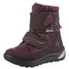 Winterstiefel RICOSTA "Garei WMS: normal", Kinder, Gr. 30, lila (brombeer), Textil, Lederimitat, Nylon, animal-print, Glitzer, casual, Schuhe, Snowboots mit Sympatex, Größenschablone zum Download