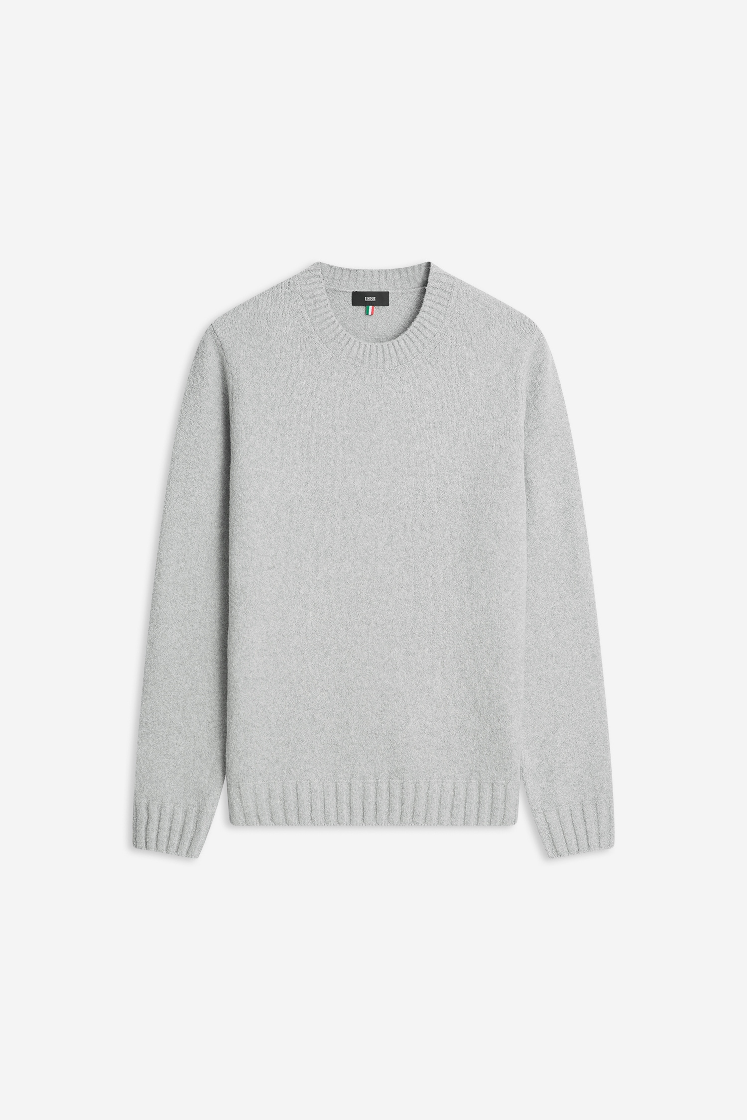 Strickpullover CINQUE "CIZAC", Damen, Gr. M, grau (hellgrau), Strick, Obermaterial: 80% Baumwolle, 16% Polyamid, 4% Elasthan, unifarben, Casual, slim fit normal, Rundhals, Bündchen, Pullover Strickpullover, Rundhalsausschnitt, Slim Fit, Rippdetails...