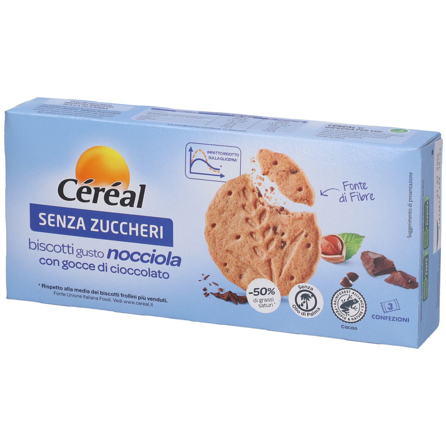 Cereal Biscotti Nocciola Senza Zucchero 132 g