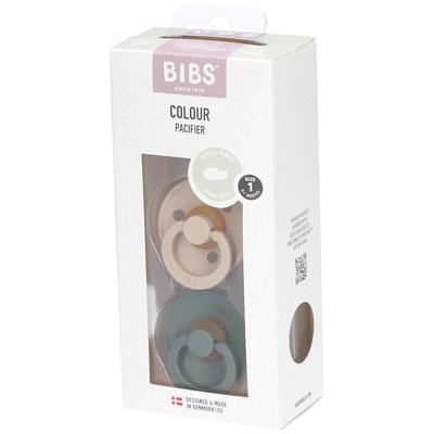 Bibs Fopspeen Symmetric Vanilla - Pine 0-6 Maanden 2st 2 St Schnuller Image
