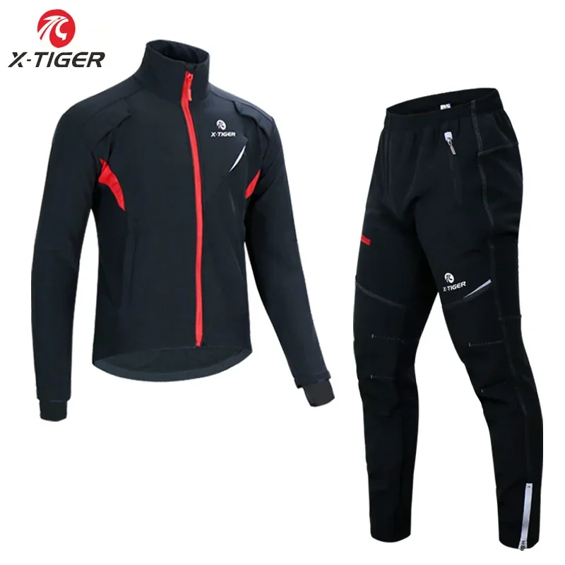 X-TIGER combinaison de cyclisme homme hiver Sports de plein air thermique polaire vêtements de cyclisme coupe-vent manteau vtt vélo maillots vêtements de sport