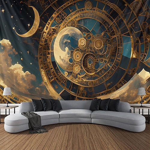 Tapisserie Decke Wandbehänge MOON Sonne Böhmische Mystiker Schlafzimmer Wohnzimmer Wohnheim Dekorationen Wand Tür Hintergrund Image