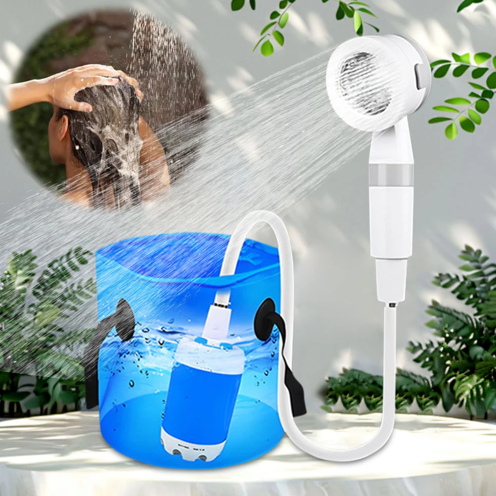 Elektrische Dusche Pumpe 4000 mAh Batterie Camping Dusche Pumpe Intelligente Digitalanzeige Outdoor Dusche Kopf Sprayer Reise Ausrüstung