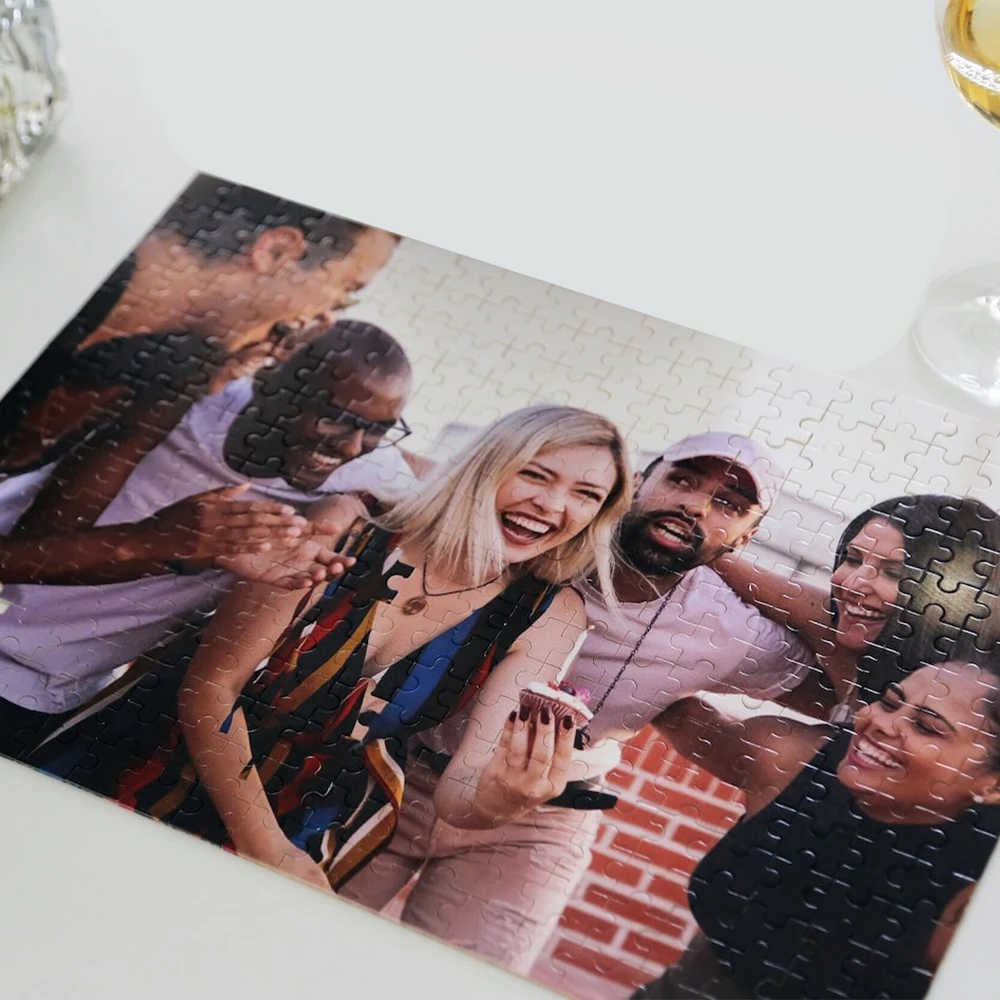 35/300/500/1055 Stück personalisiertes individuelles Fotopuzzle Familie individuelles Foto Porträt Puzzle handgemachtes Geburtstagsgeschenk individuelles Puzzle als Image