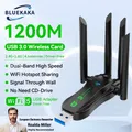 Nuovo Adattatore USB WiFi Dual Band 1200Mbps 2.4/5.8Ghz Wi-Fi5 Ricevitore Wireless USB Dongle 4 Antenna USB3.0 ad alta velocità per PC portatile