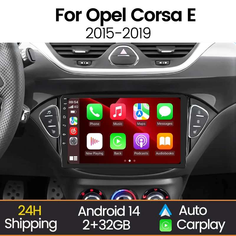 MEKEDE Drahtlose CarPlay Android Auto Radio für Opel Adam 2013-2016 Opel Corsa E 2015-2019 Auto Multimedia Player autoradio Stereo Image