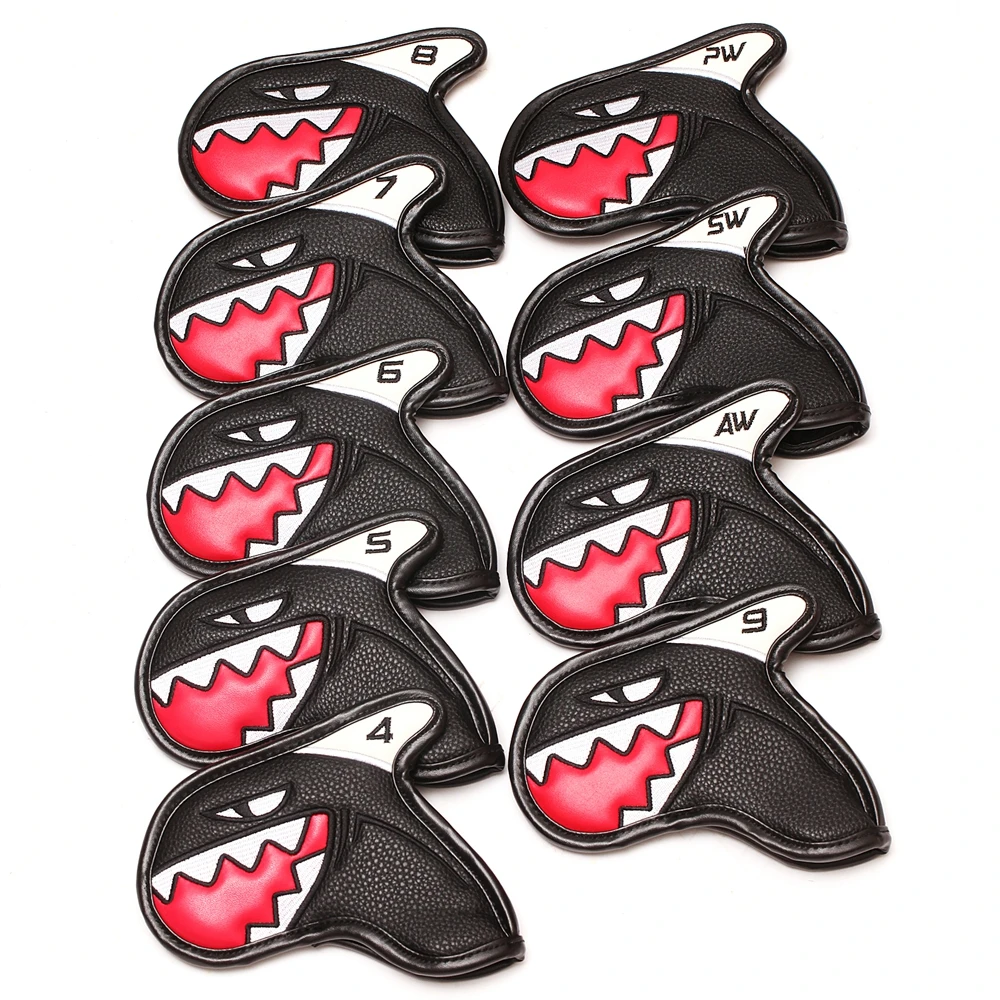 New 9pcs / Set Cool Golf Irons Headcovers #4-9PAS Golf Iron Set Head Covers for Man Women