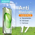 Joyroom 1/2/3 pezzi HD vetro anti-luce blu per iPhone 17 Pro Max protezione schermo protezione occhi a schermo intero vetro temperato