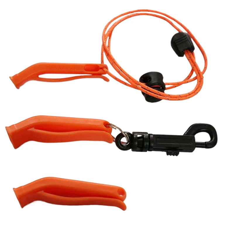 Doppelrohr-Notfallpfeife für Outdoor-Sportarten, laute Überlebenspfeife zum Wandern, Schwimmen, Rettung und Spiel Image