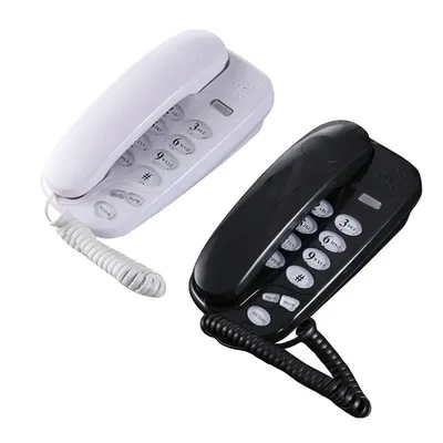 G6DC KXT-580 Big Button Corded Phone Telephones Landline Phone with Call Light Redial Pause Support Wall Mount or Desk Phone