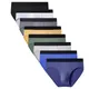 8 pezzi/set slip da uomo traspiranti biancheria intima sexy da uomo alta elasticità mutande morbide da uomo slip comodi tinta unita maschile
