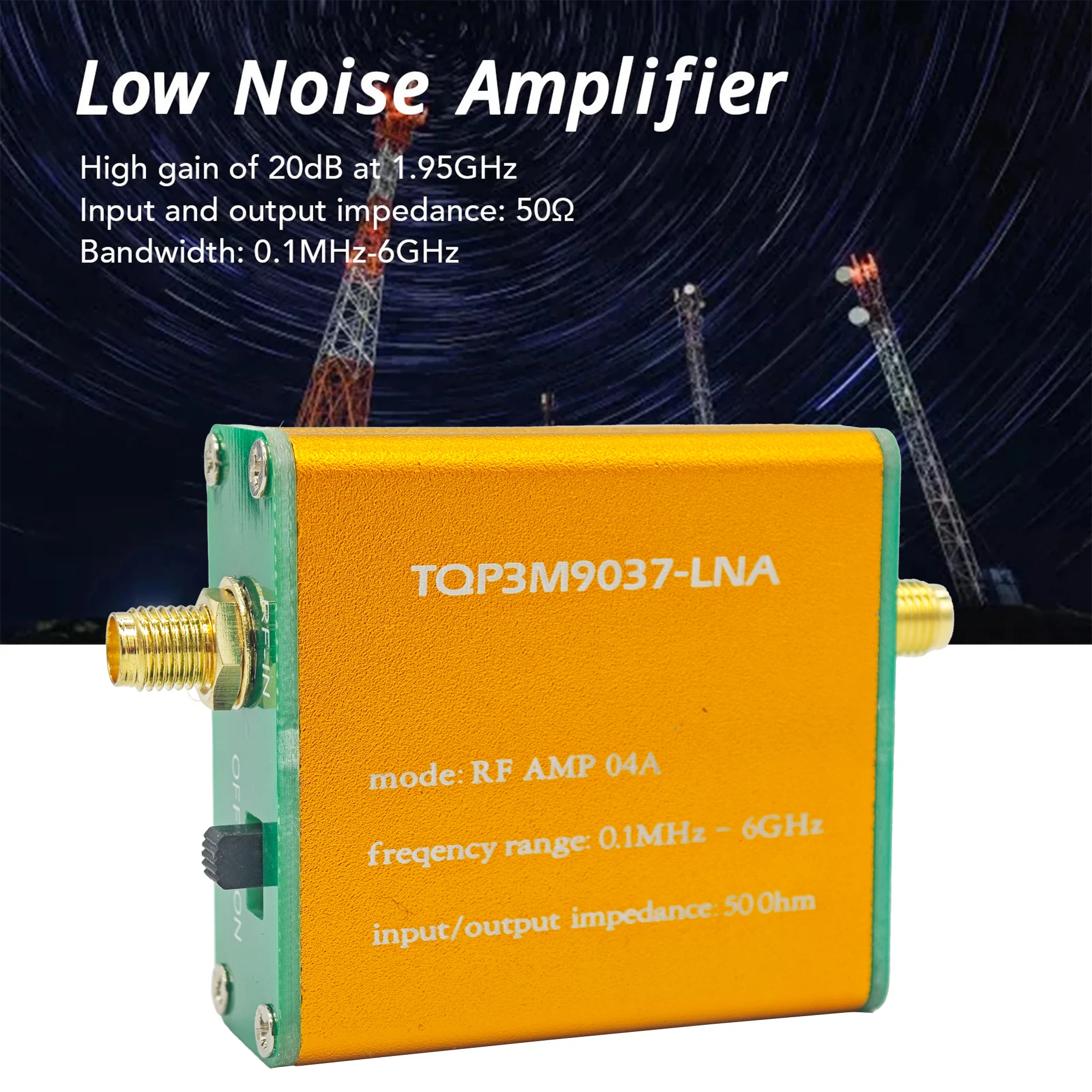 TQP3M9037 LNA-Modul 0,1 MHz-6 GHz 20 dB Verstärkung 50 Ω rauscharmer HF-Verstärker zur Signalverstärkung Image