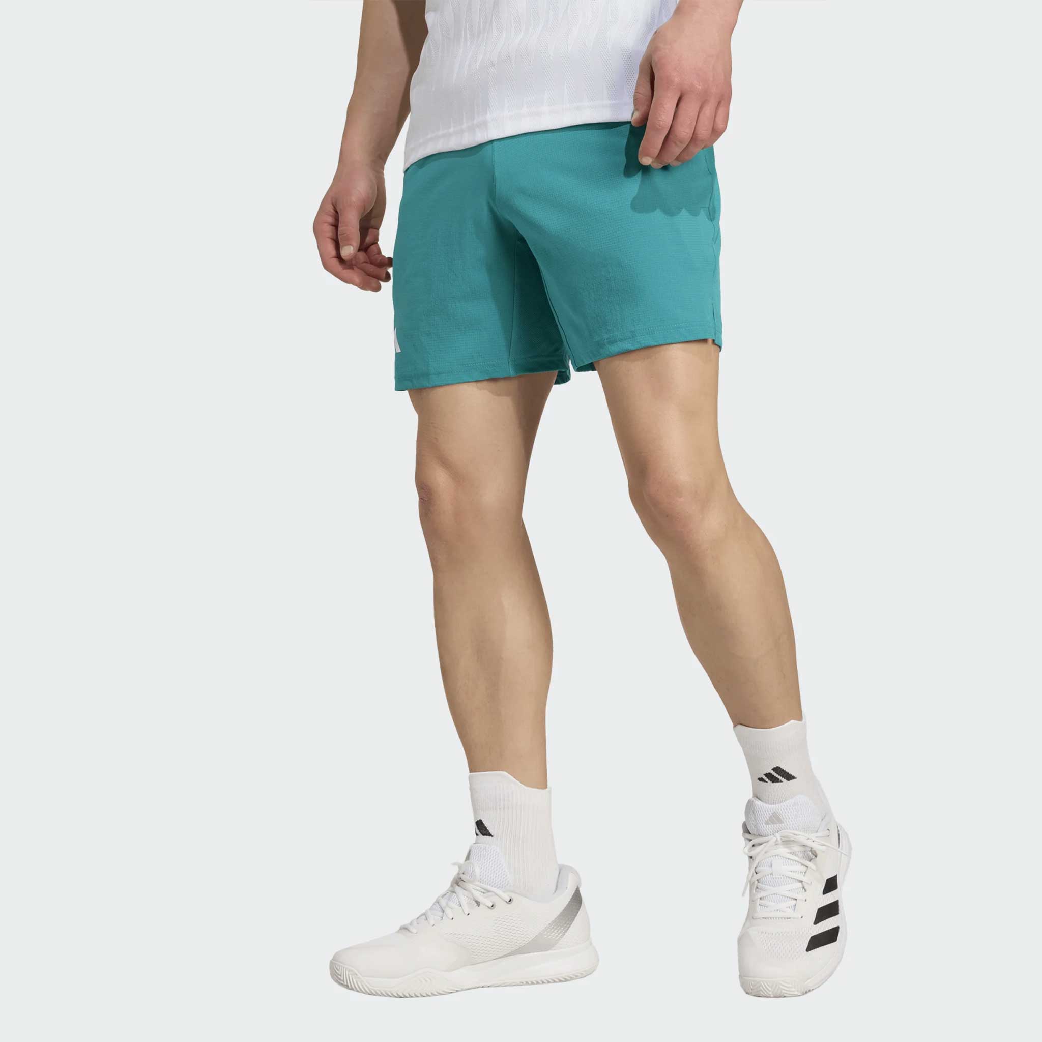 adidas Climachill Ergo 9" Shorts Men's Tennis Apparel Pure Teal